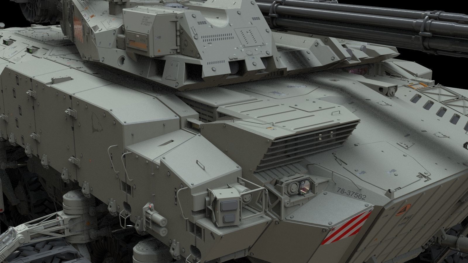 Sci fi Infantry fighting vehicle 3D model_33