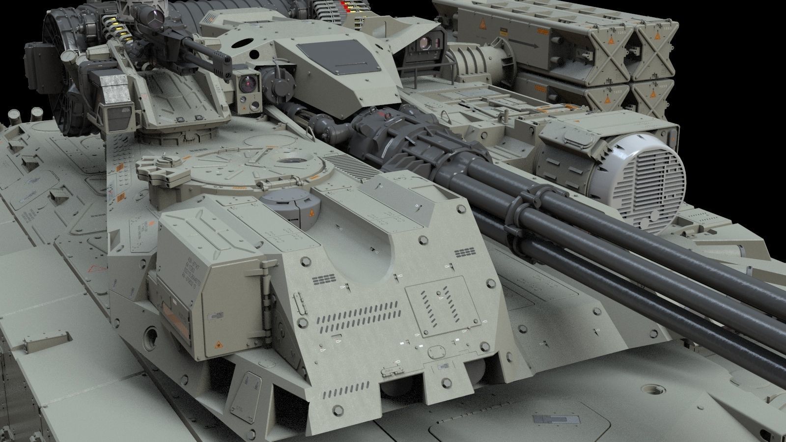 Sci fi Infantry fighting vehicle 3D model_24