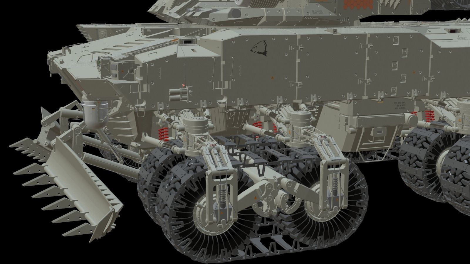 Sci fi Infantry fighting vehicle 3D model_17