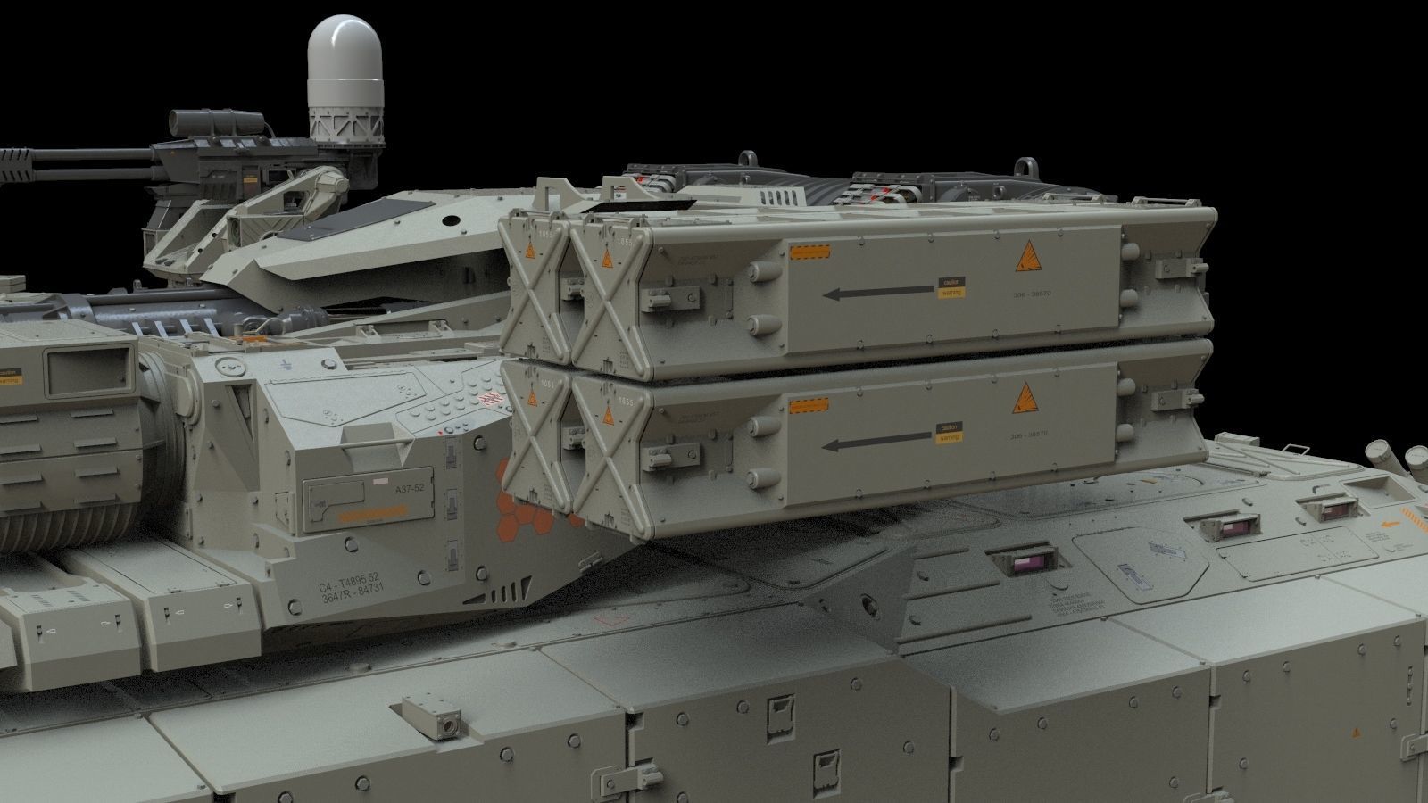 Sci fi Infantry fighting vehicle 3D model_29