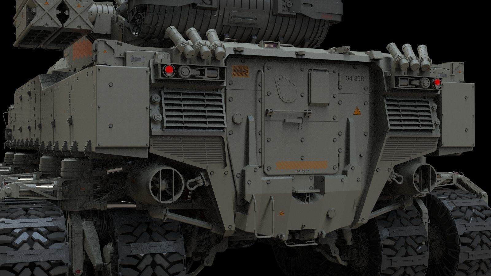 Sci fi Infantry fighting vehicle 3D model_22