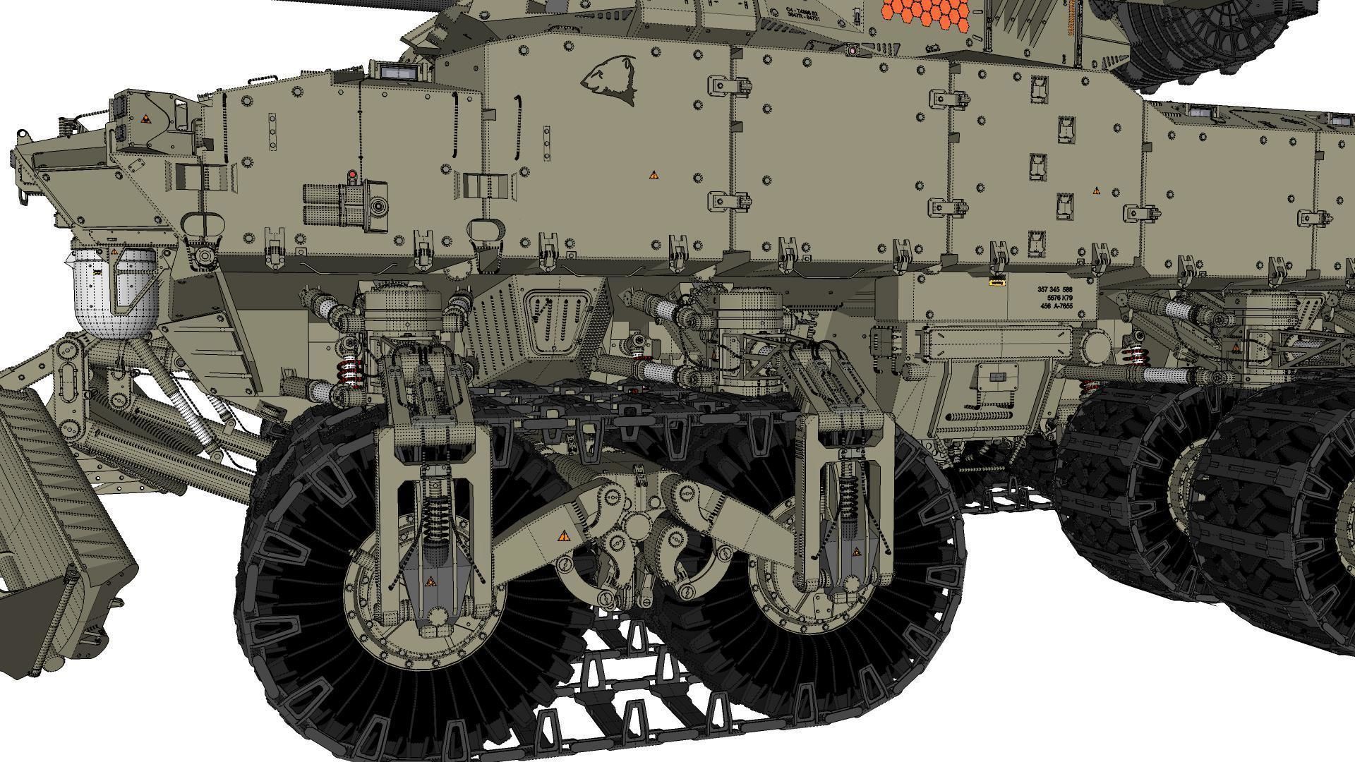 Sci fi Infantry fighting vehicle 3D model_47