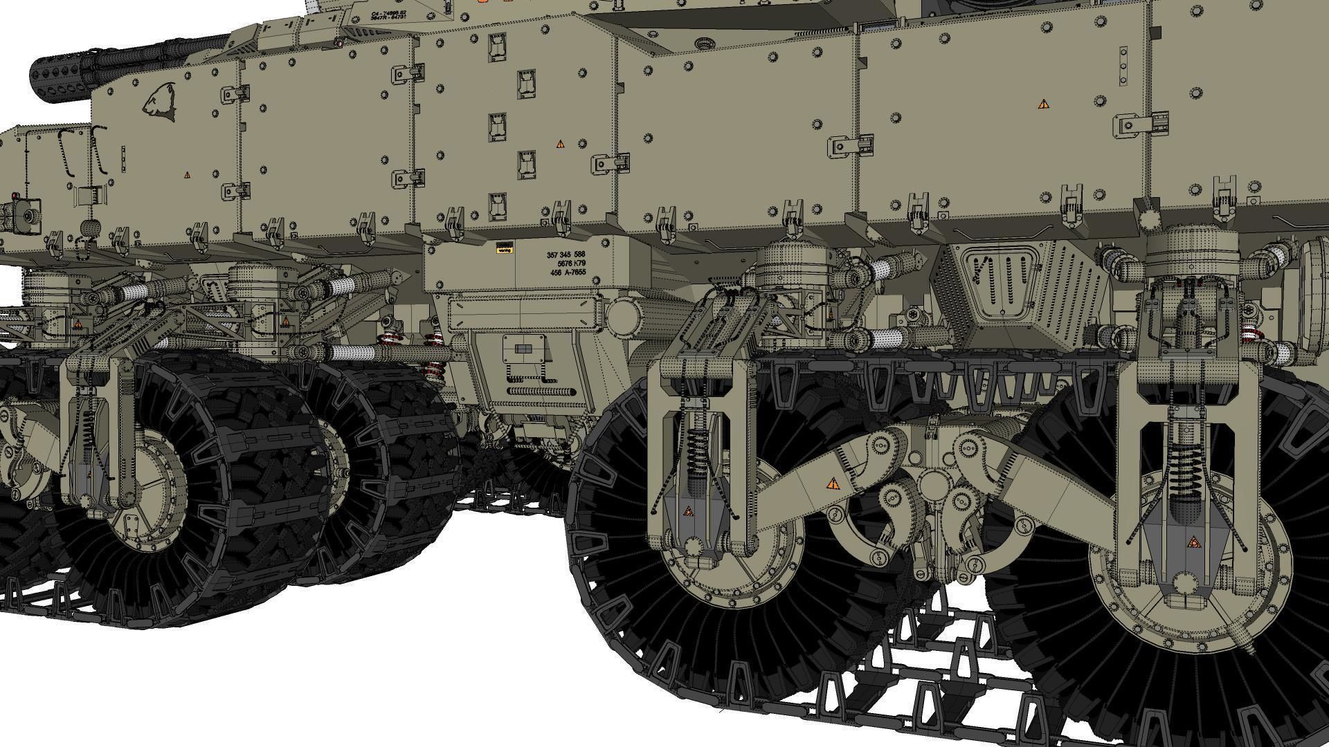 Sci fi Infantry fighting vehicle 3D model_46