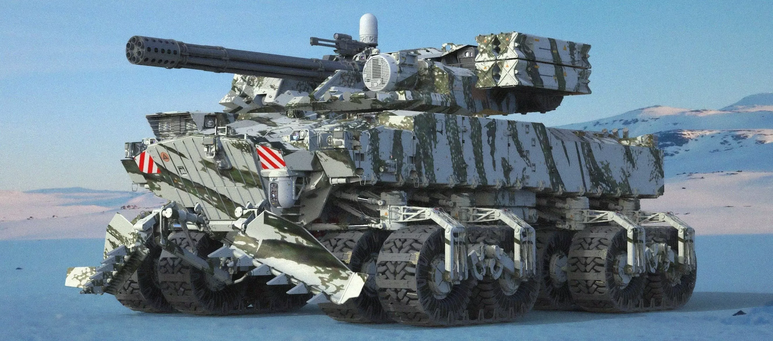 Sci fi Infantry fighting vehicle 3D model_0