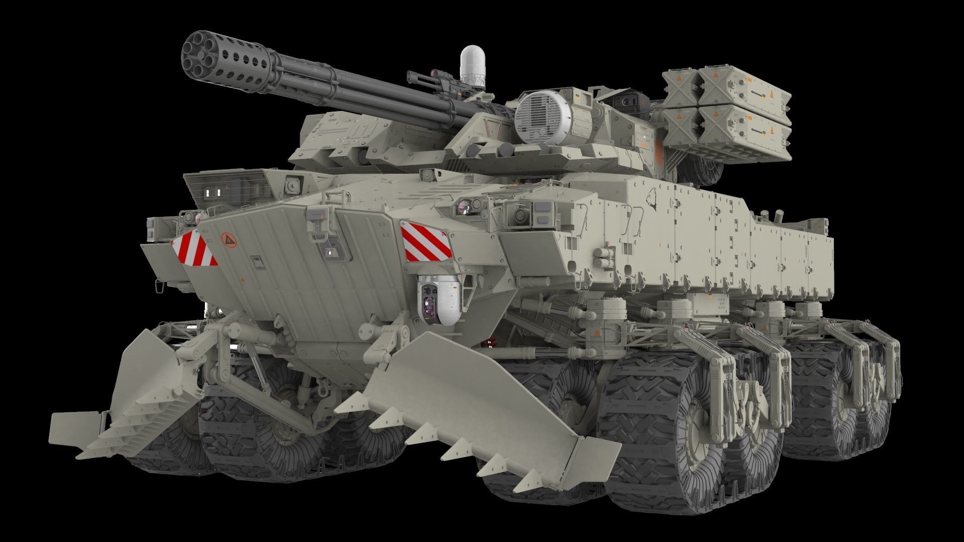 Sci fi Infantry fighting vehicle 3D model_13