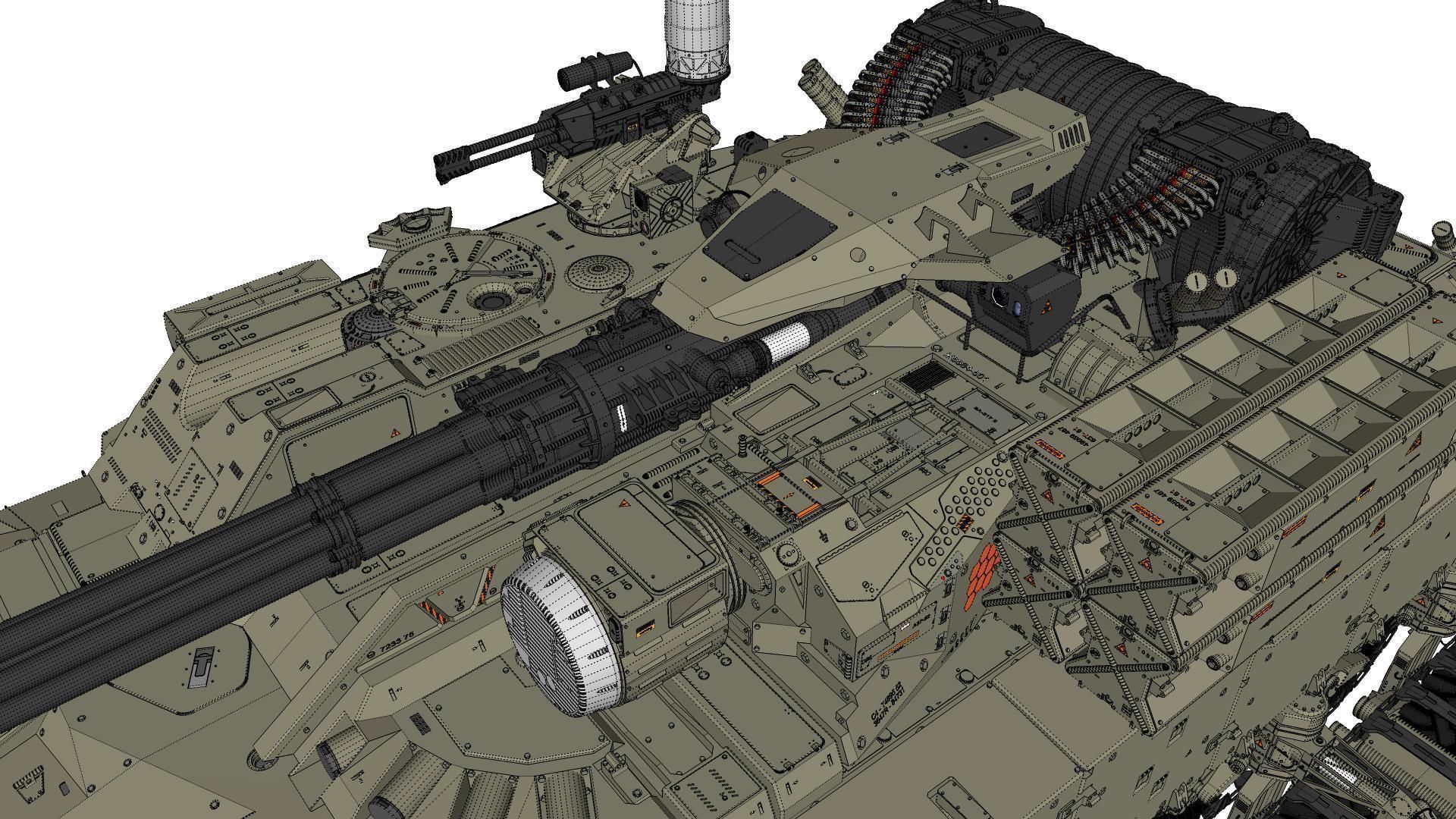 Sci fi Infantry fighting vehicle 3D model_52