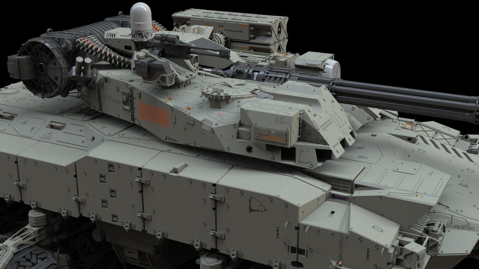 Sci fi Infantry fighting vehicle 3D model_23