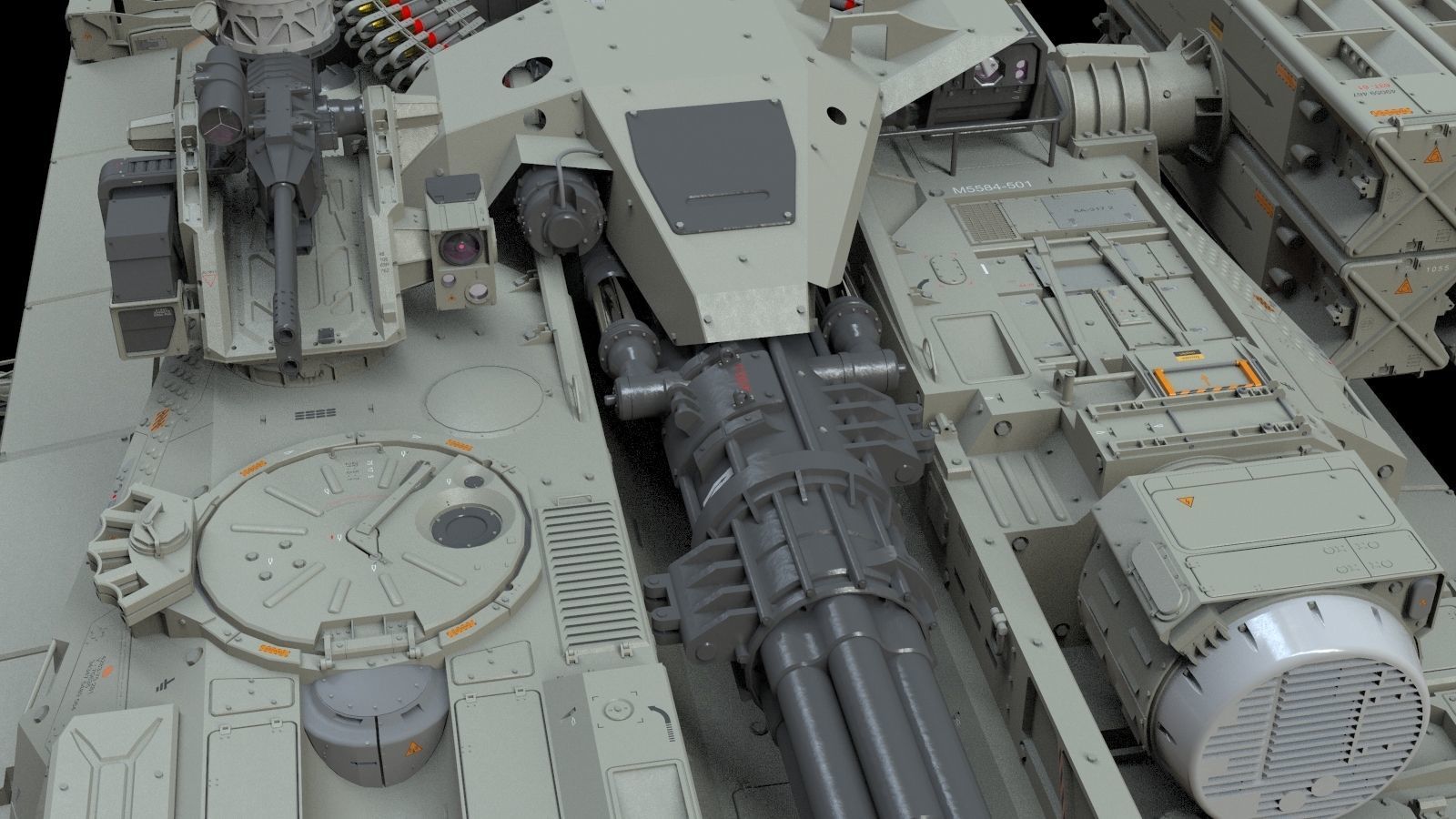 Sci fi Infantry fighting vehicle 3D model_32