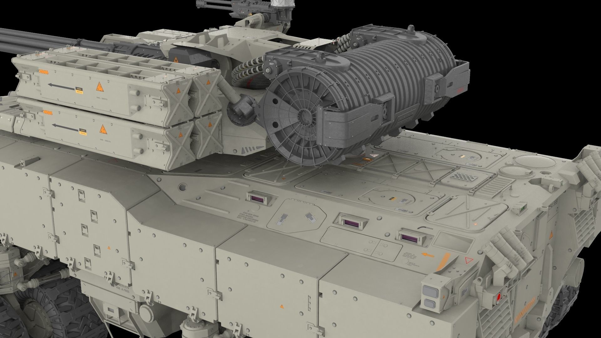 Sci fi Infantry fighting vehicle 3D model_21