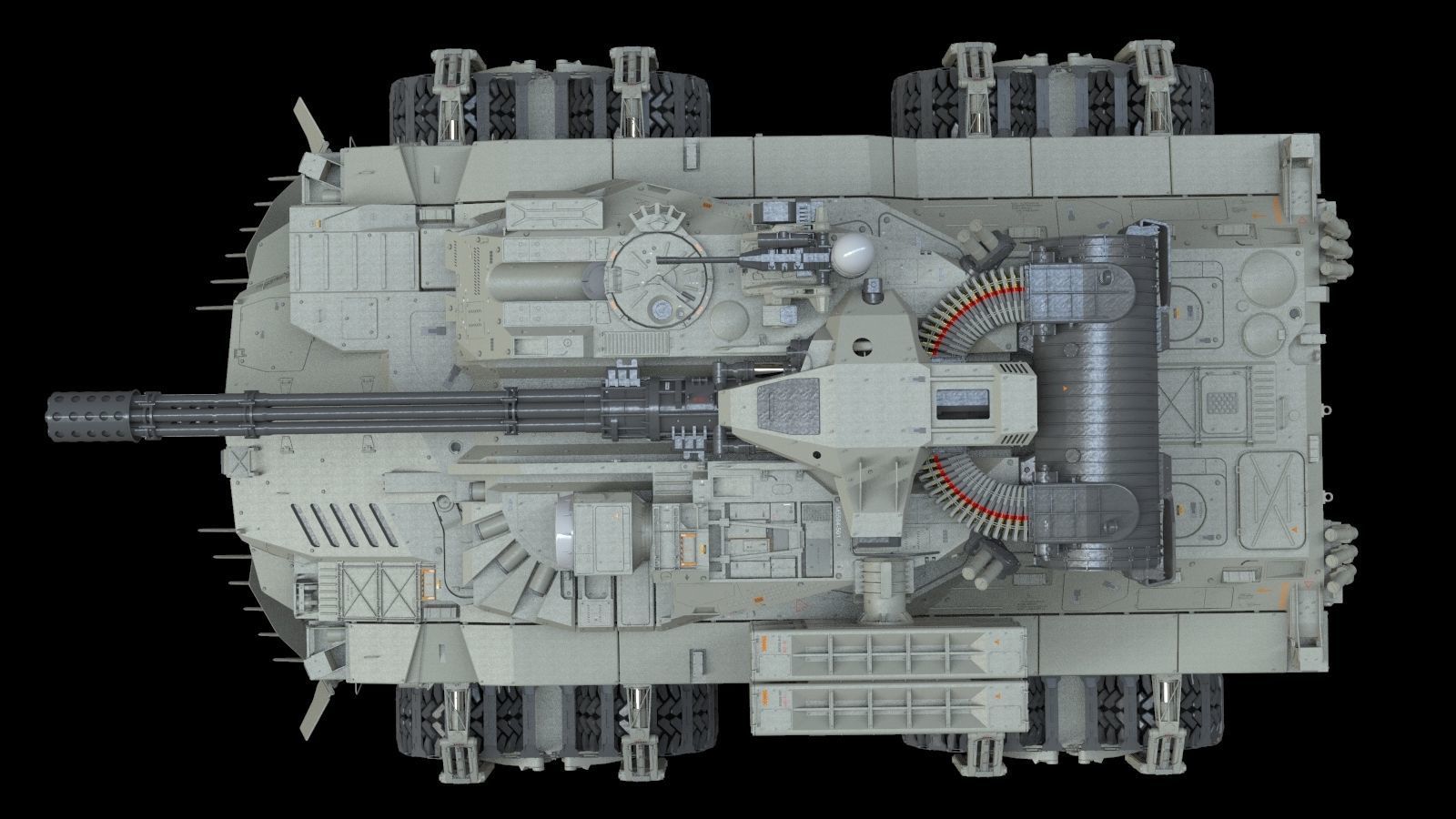 Sci fi Infantry fighting vehicle 3D model_14