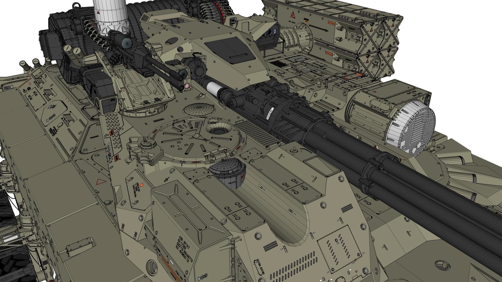 Sci fi Infantry fighting vehicle 3D model_51