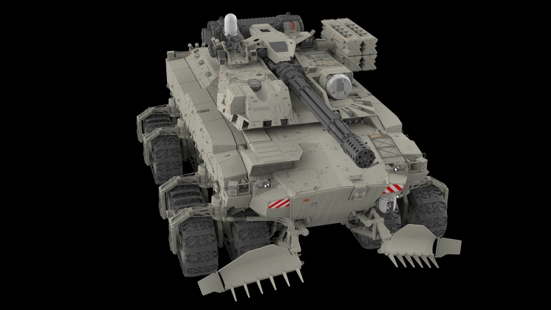 Sci fi Infantry fighting vehicle 3D model_11