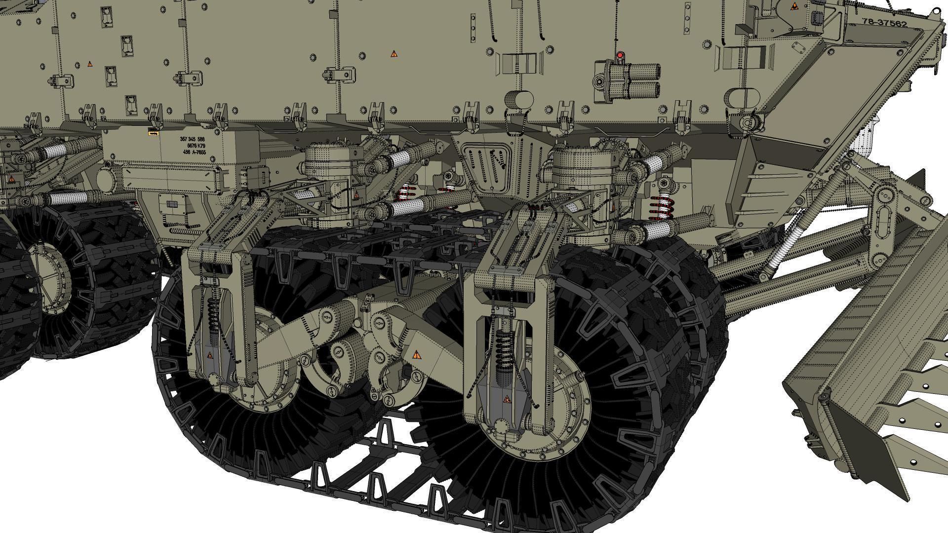 Sci fi Infantry fighting vehicle 3D model_41