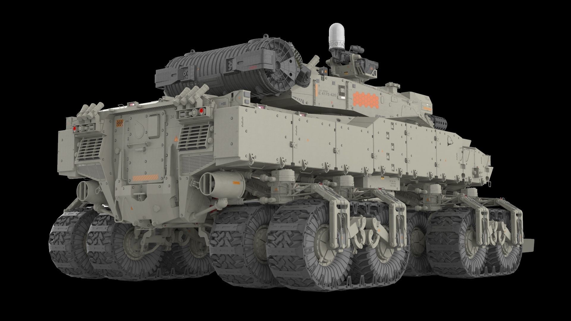 Sci fi Infantry fighting vehicle 3D model_6