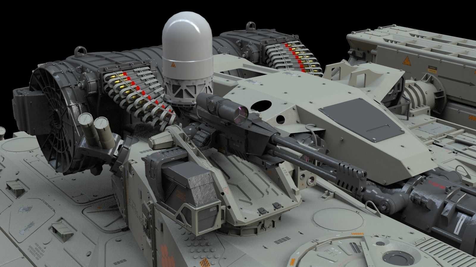 Sci fi Infantry fighting vehicle 3D model_31