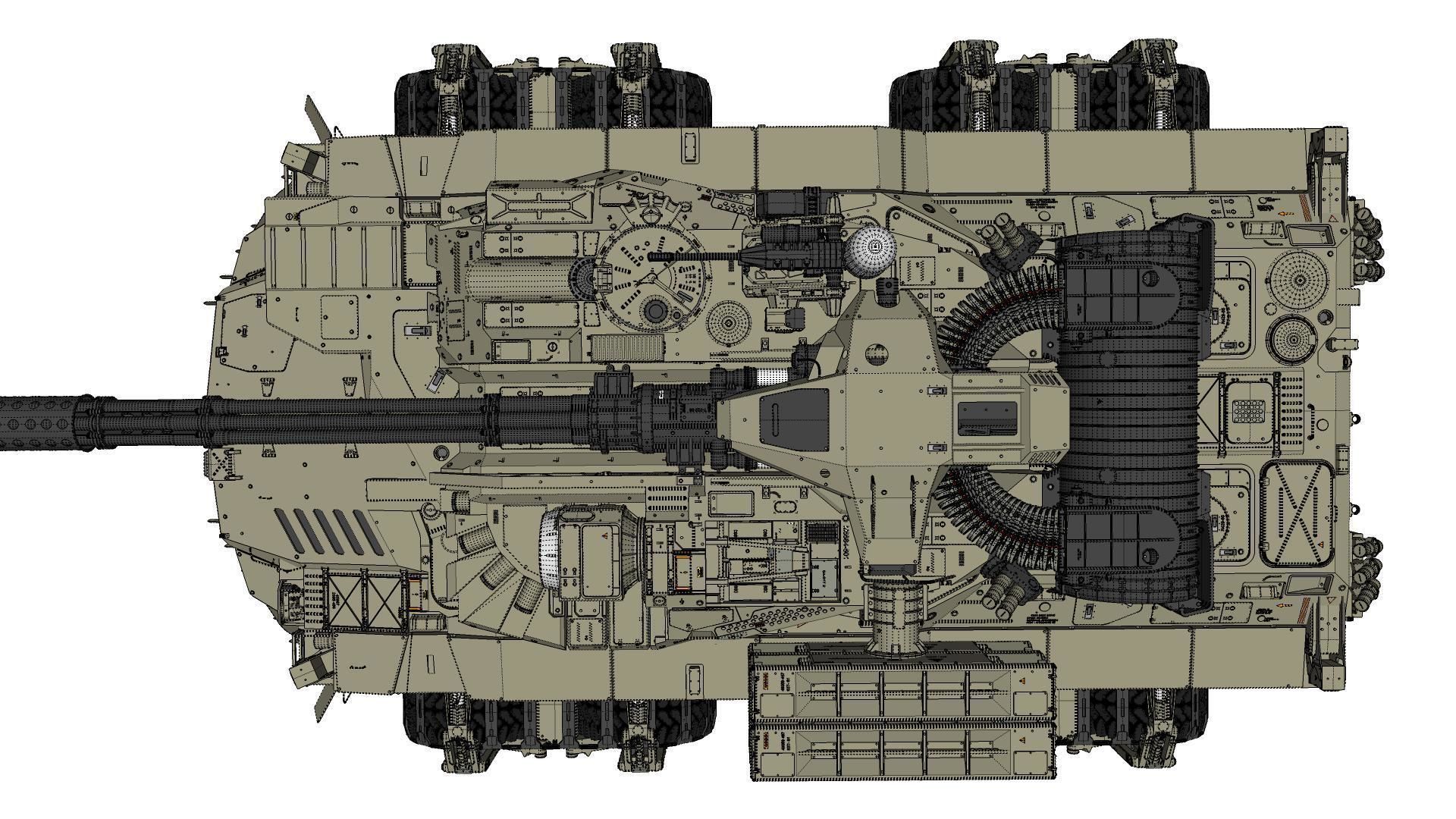 Sci fi Infantry fighting vehicle 3D model_37