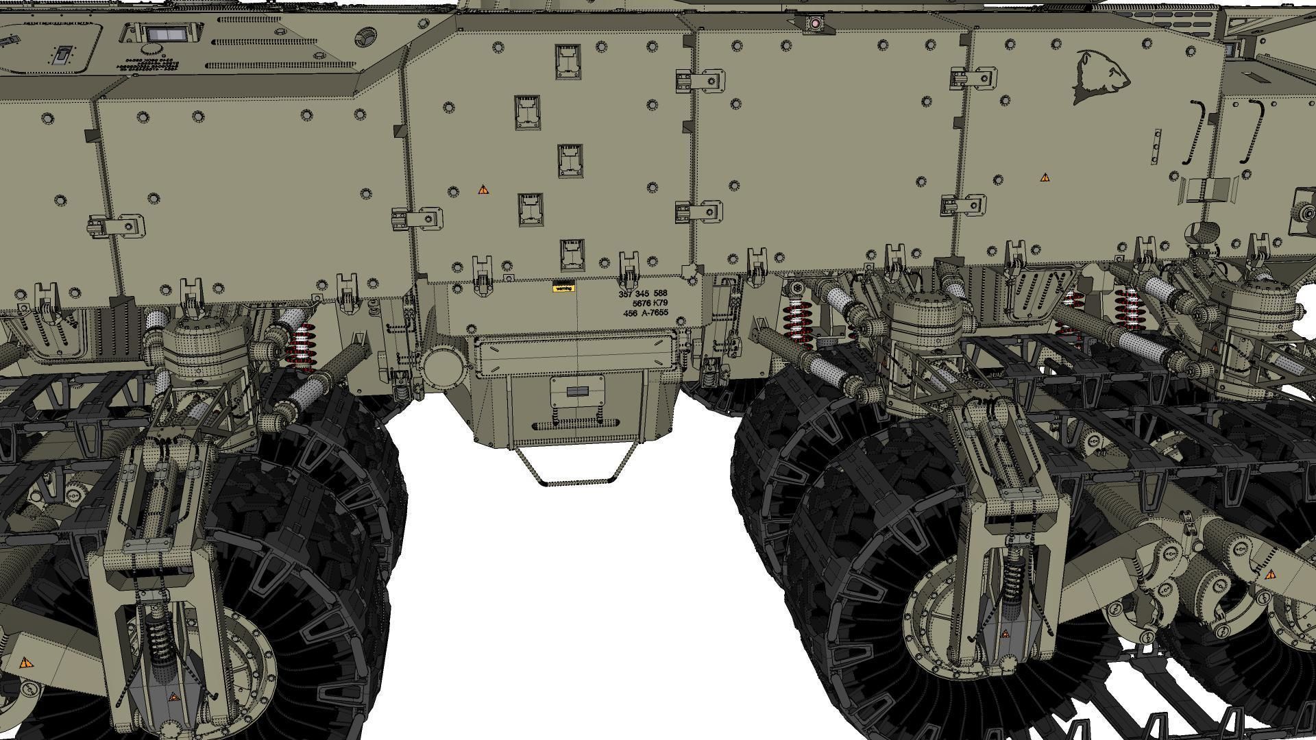 Sci fi Infantry fighting vehicle 3D model_42