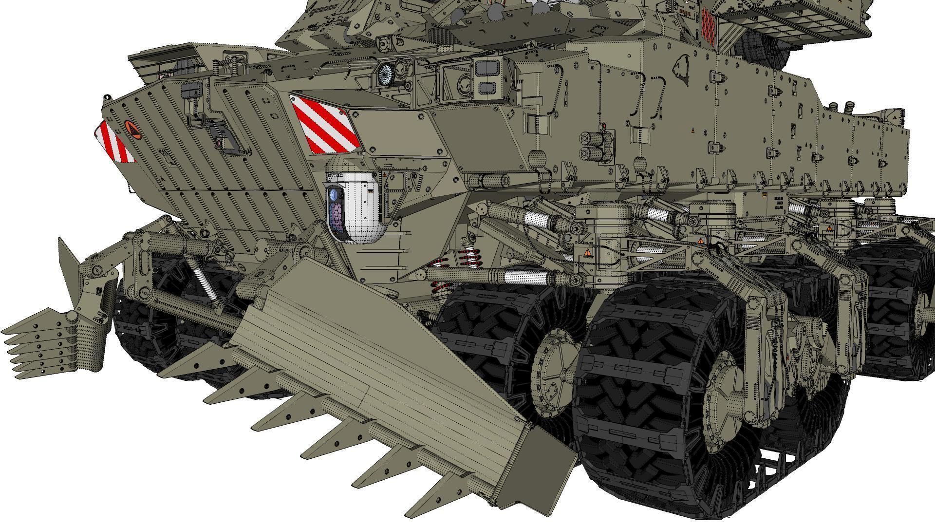 Sci fi Infantry fighting vehicle 3D model_48