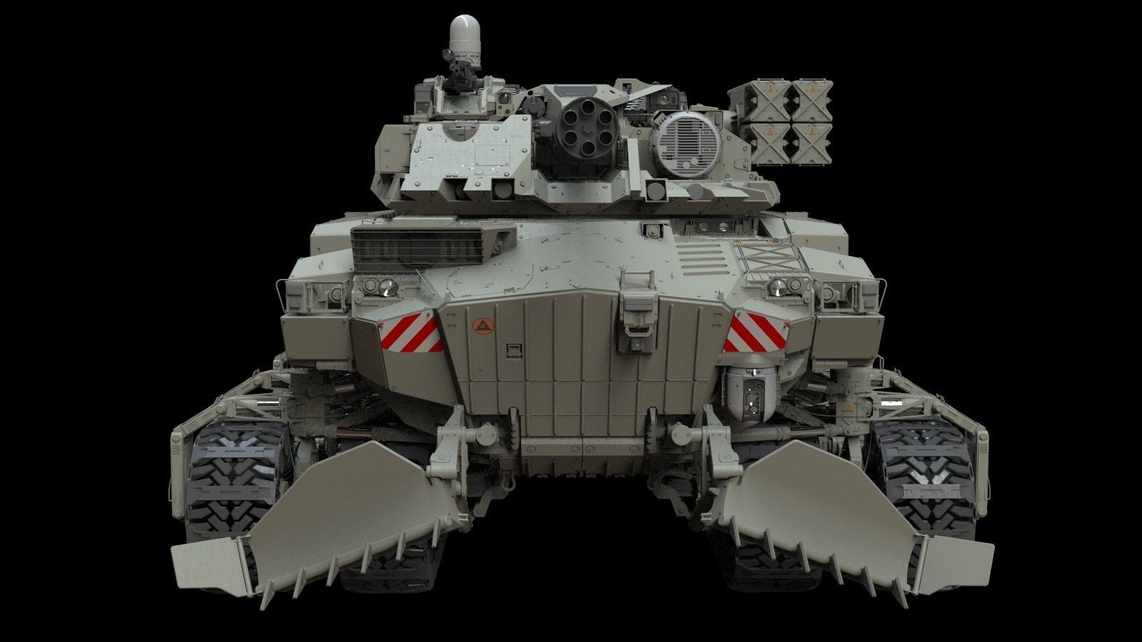 Sci fi Infantry fighting vehicle 3D model_12