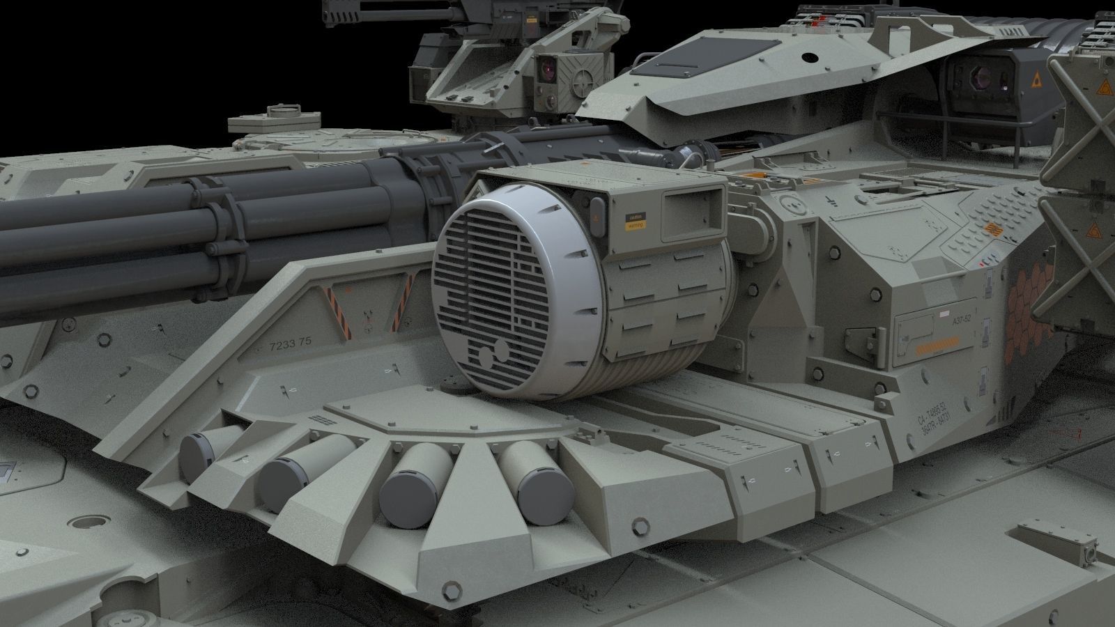 Sci fi Infantry fighting vehicle 3D model_28