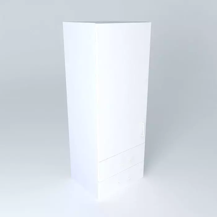 W1D2D cabinet Free 3D model_0