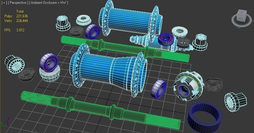 bmx cassette hub 3D model_9