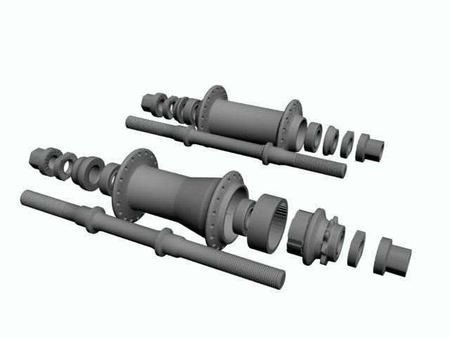 bmx cassette hub 3D model_3