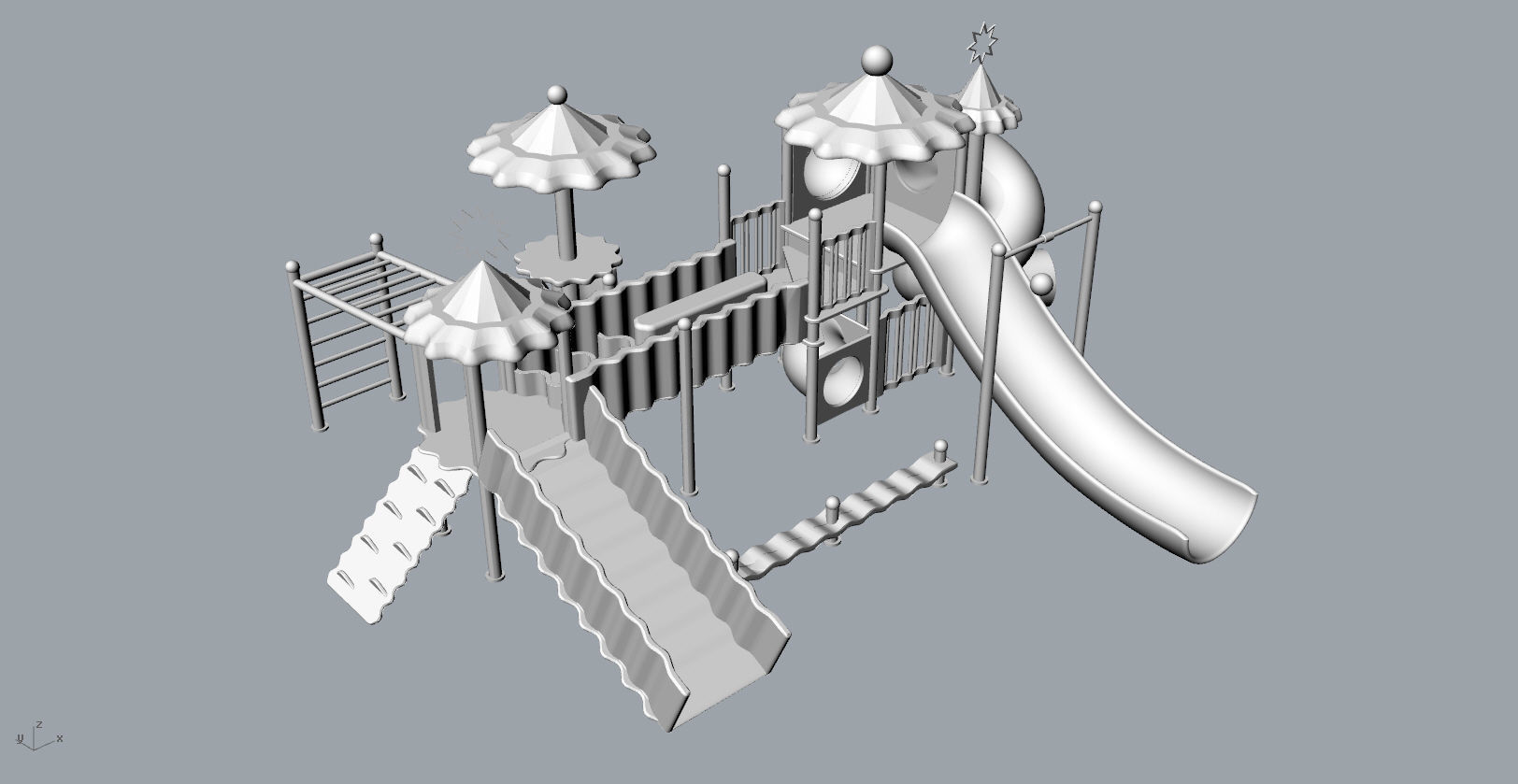 Children large amusement park toys 3D model Low-poly 3D model_6