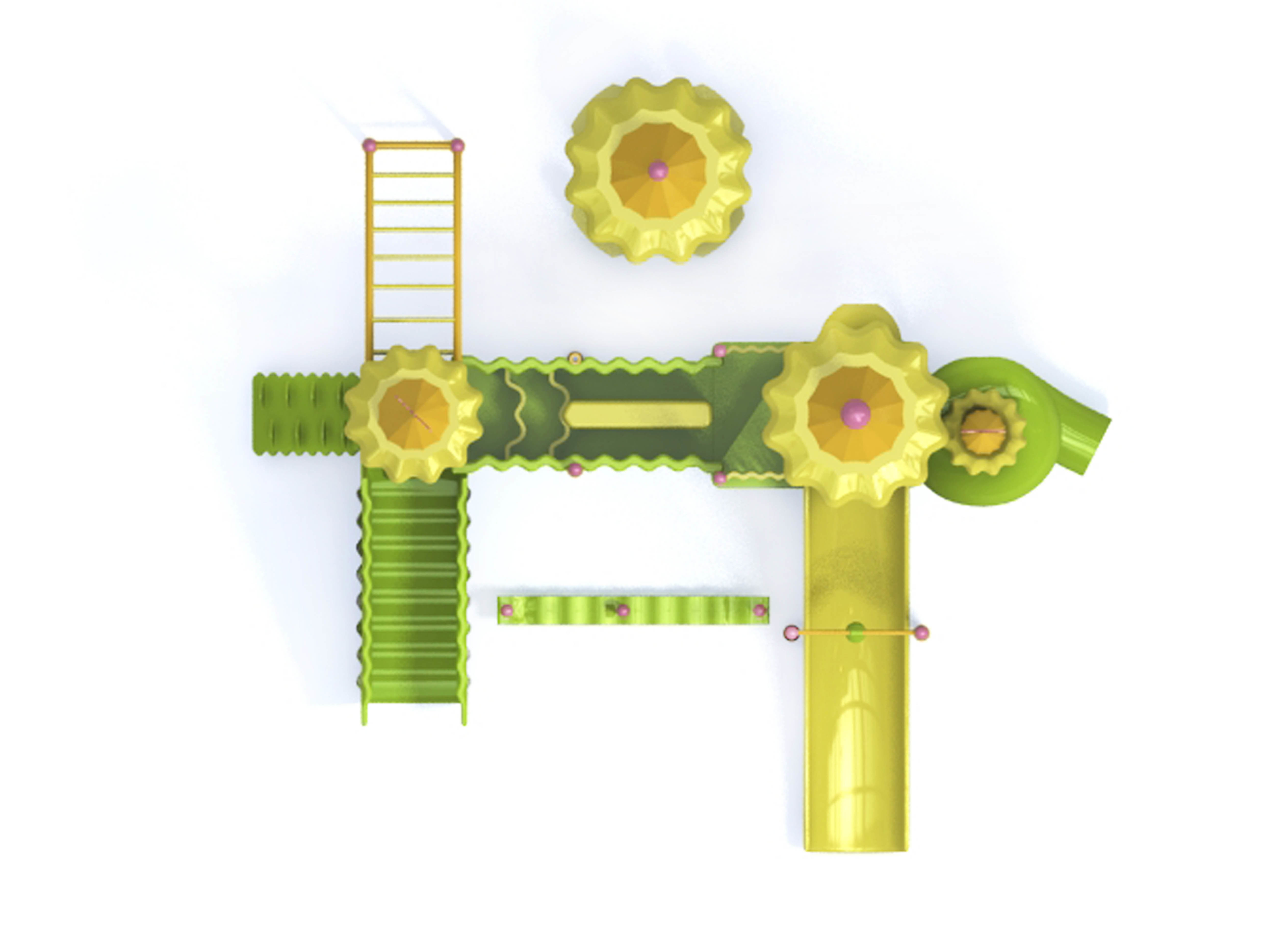 Children large amusement park toys 3D model Low-poly 3D model_4