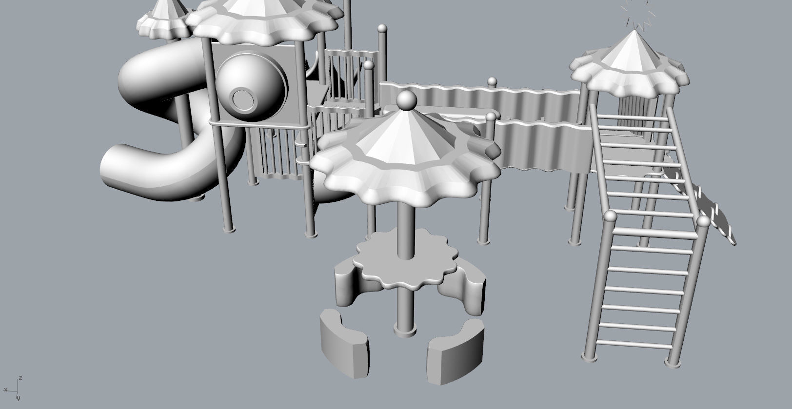 Children large amusement park toys 3D model Low-poly 3D model_13