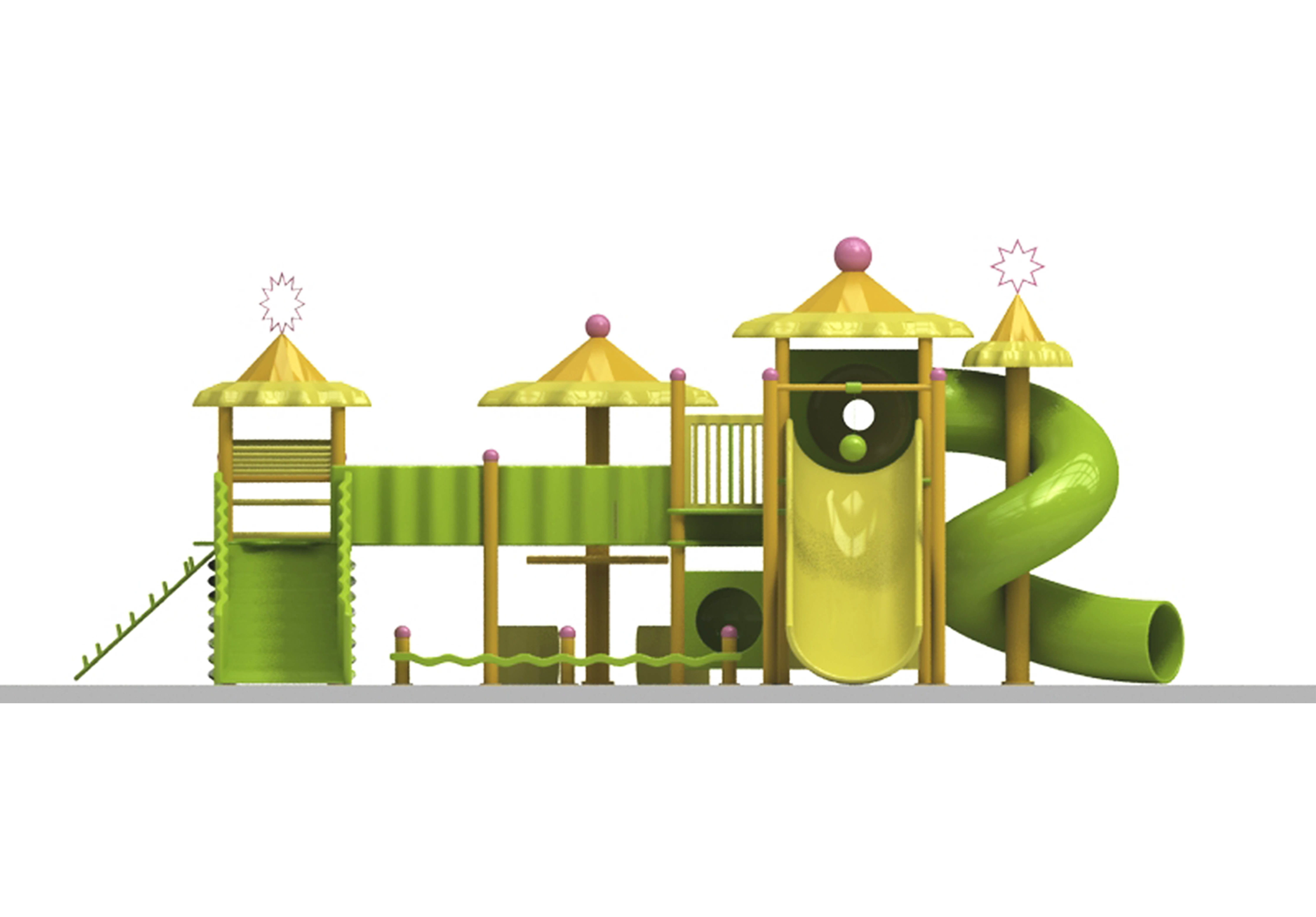 Children large amusement park toys 3D model Low-poly 3D model_3