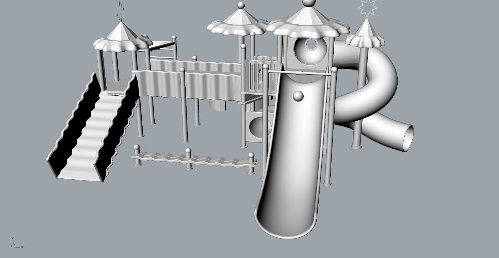 Children large amusement park toys 3D model Low-poly 3D model_9