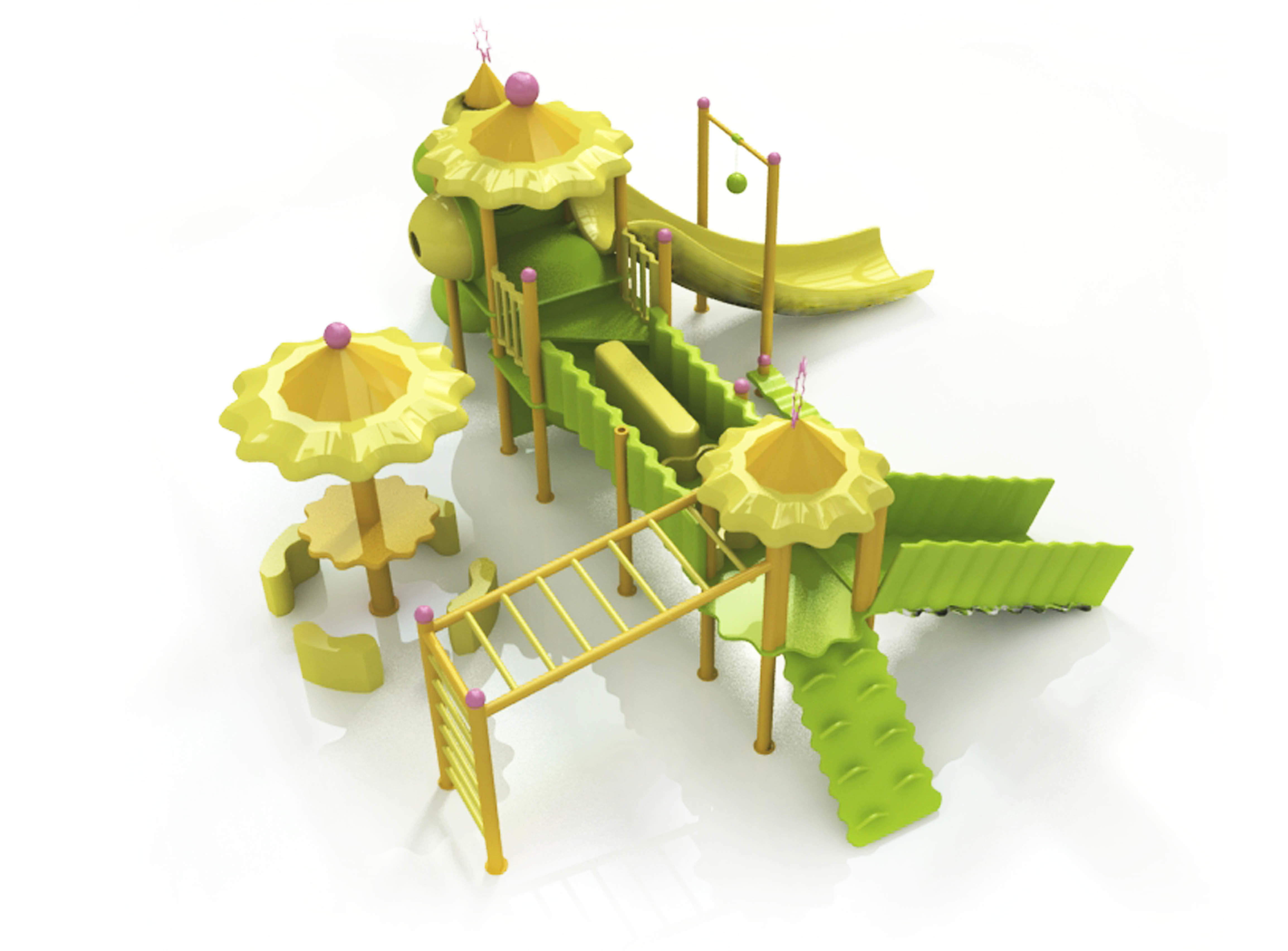 Children large amusement park toys 3D model Low-poly 3D model_1