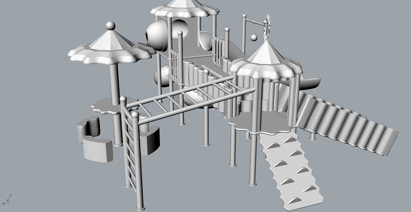 Children large amusement park toys 3D model Low-poly 3D model_12