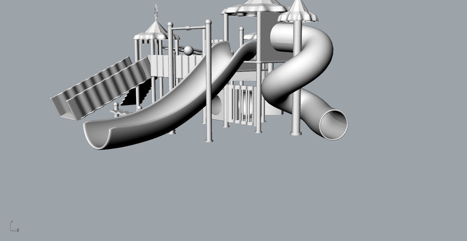 Children large amusement park toys 3D model Low-poly 3D model_7