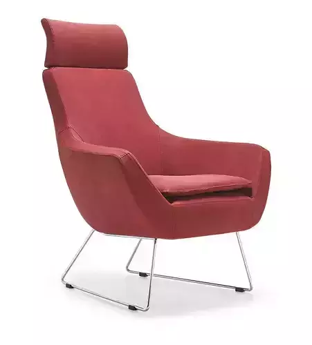 bergere lounge chair with metal legs