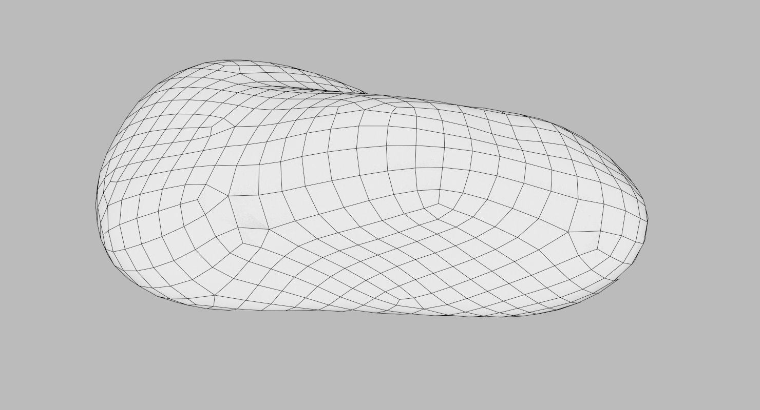 Oblong Limestone Pebble 3D model_18