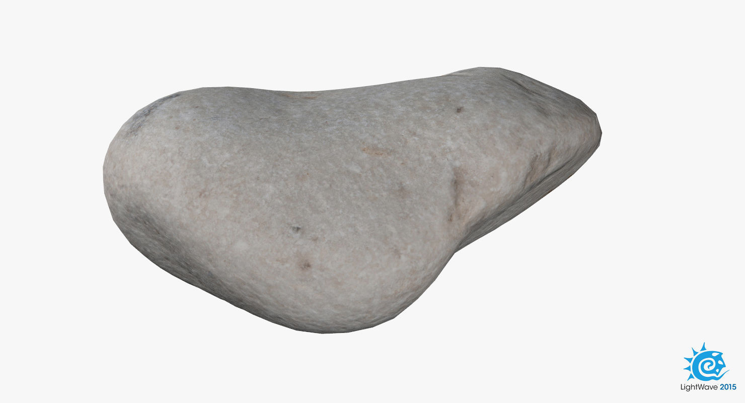Oblong Limestone Pebble 3D model_27