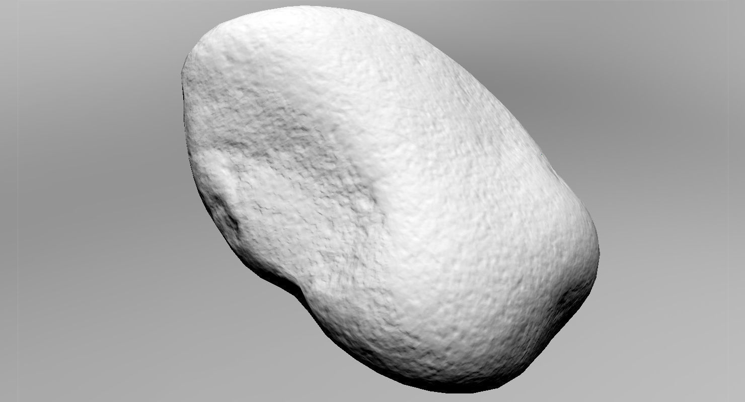 Oblong Limestone Pebble 3D model_24