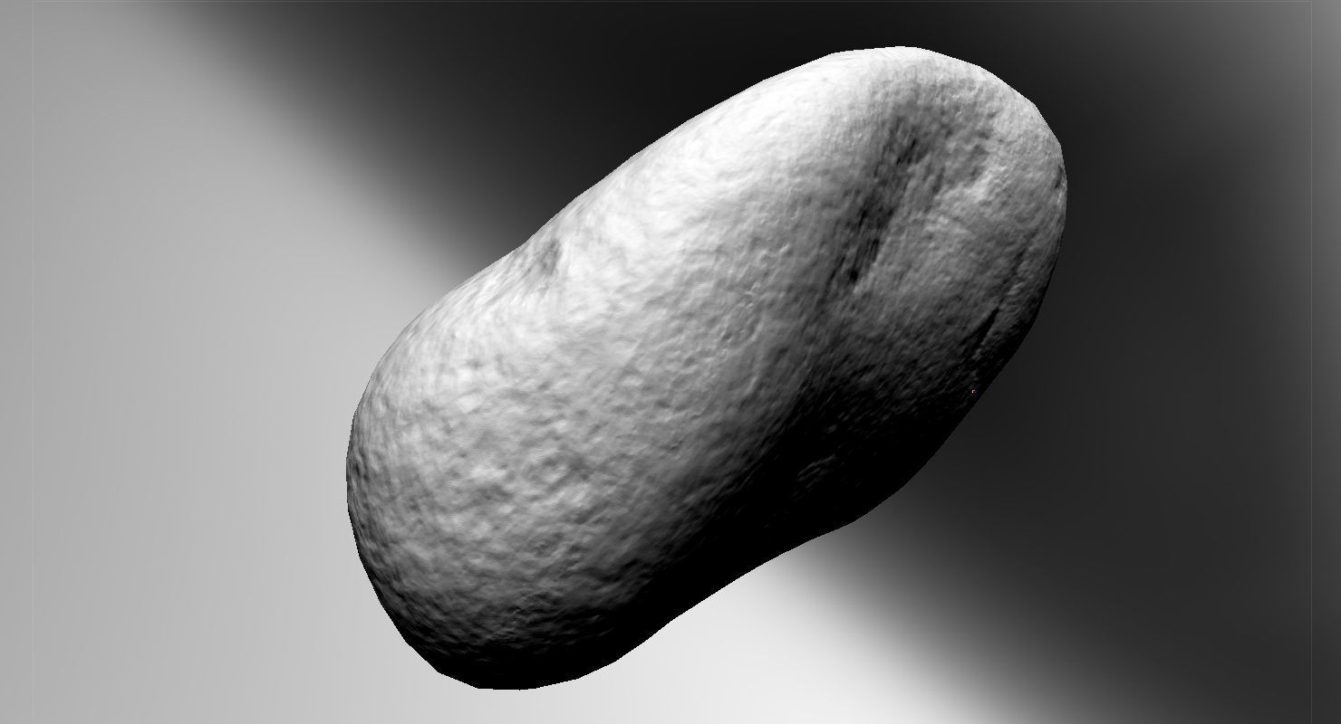 Oblong Limestone Pebble 3D model_25