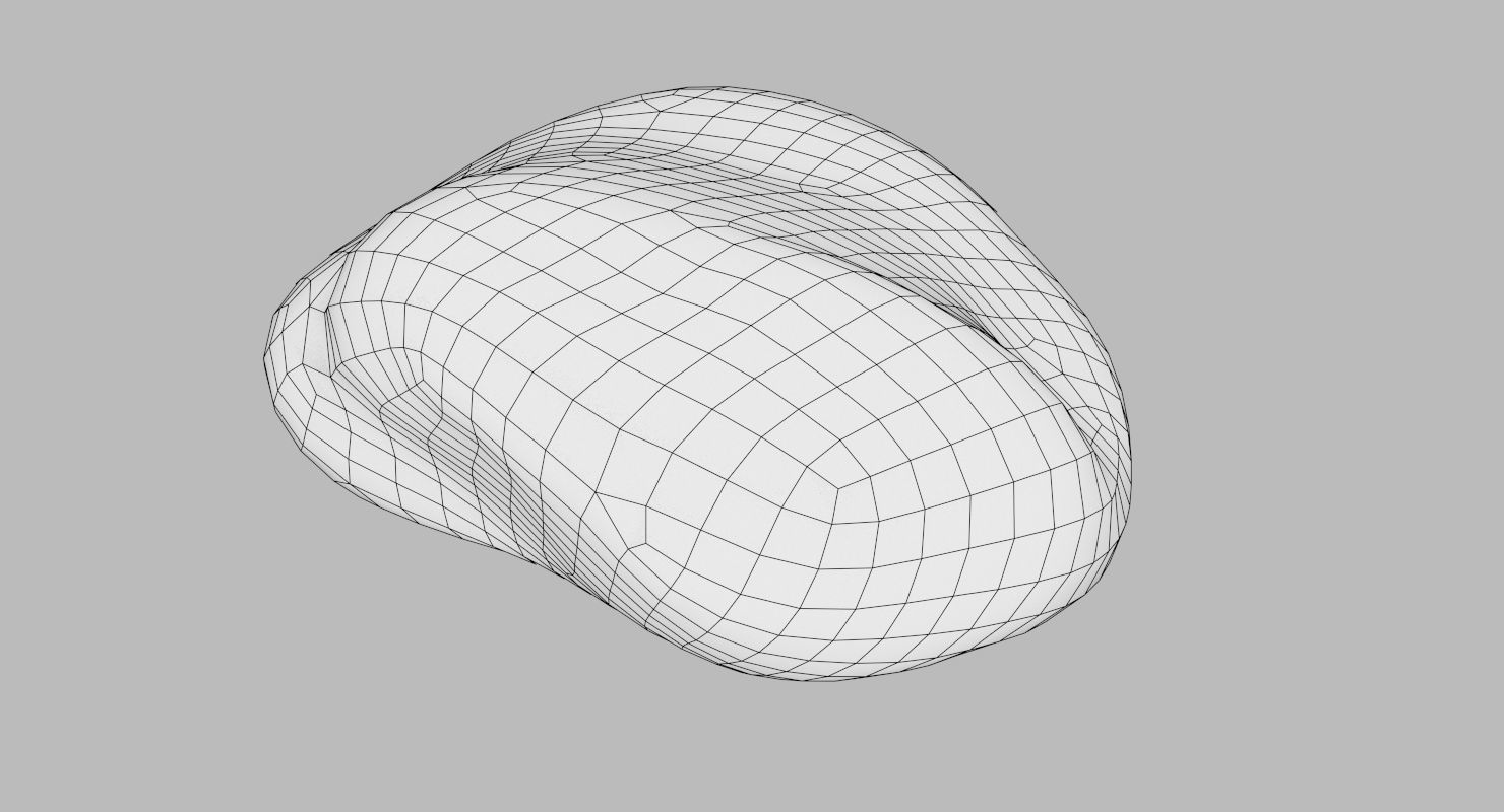 Oblong Limestone Pebble 3D model_22