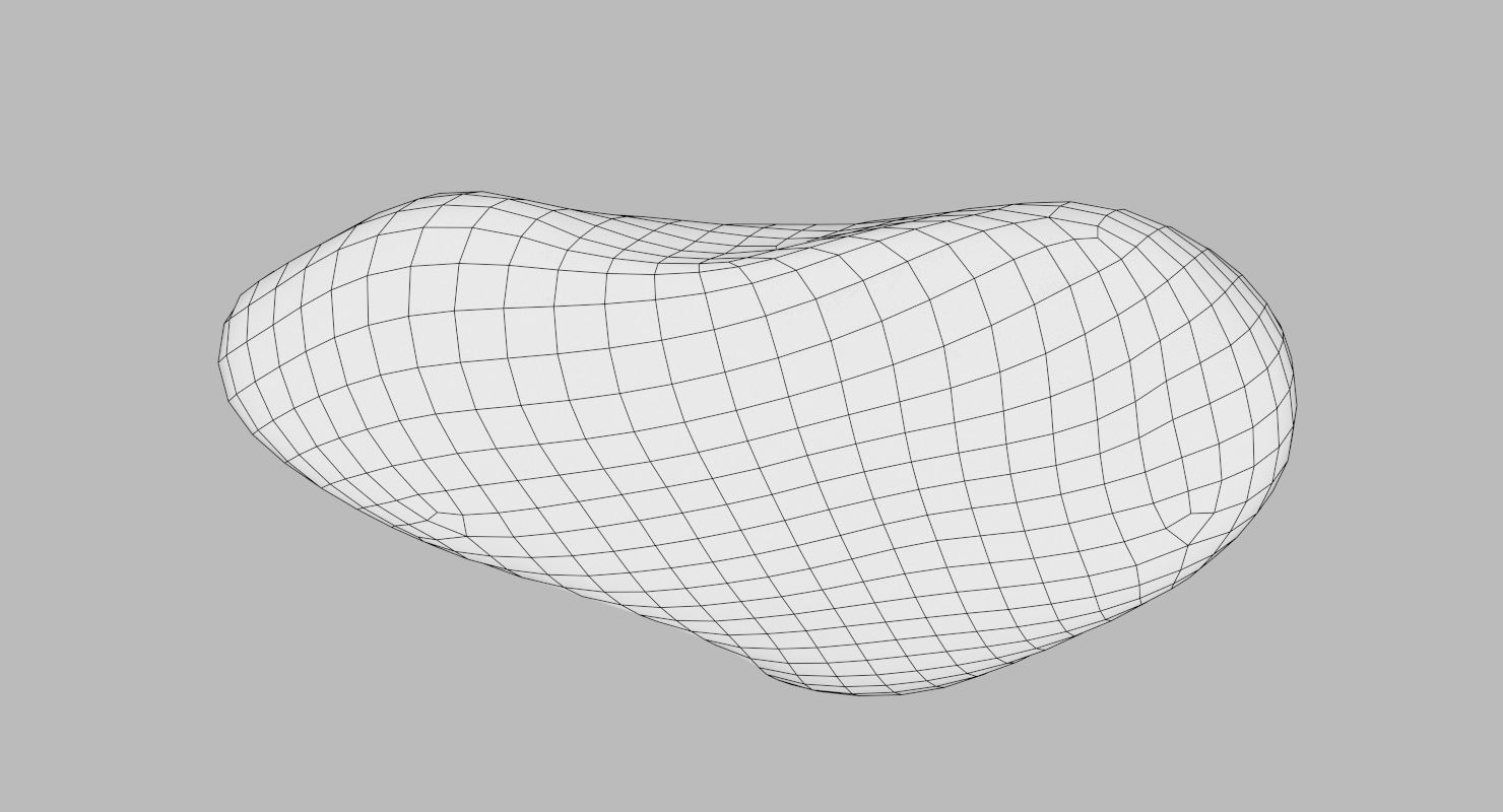 Oblong Limestone Pebble 3D model_20