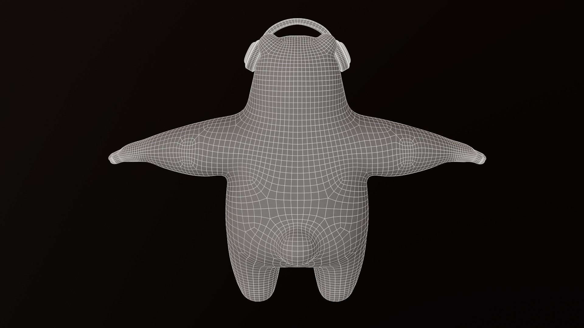 Asset - Cartoons - Character - Bear Blue - Rig - HighPoly  3D model_11