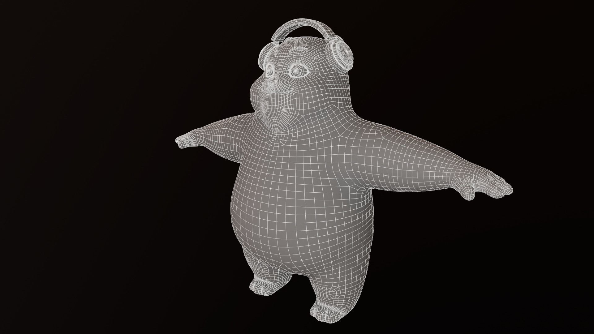Asset - Cartoons - Character - Bear Blue - Rig - HighPoly  3D model_12