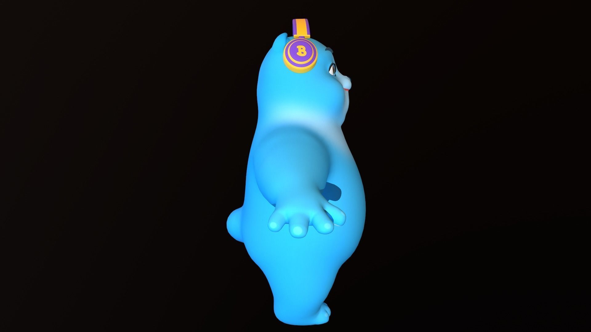 Asset - Cartoons - Character - Bear Blue - Rig - HighPoly  3D model_5