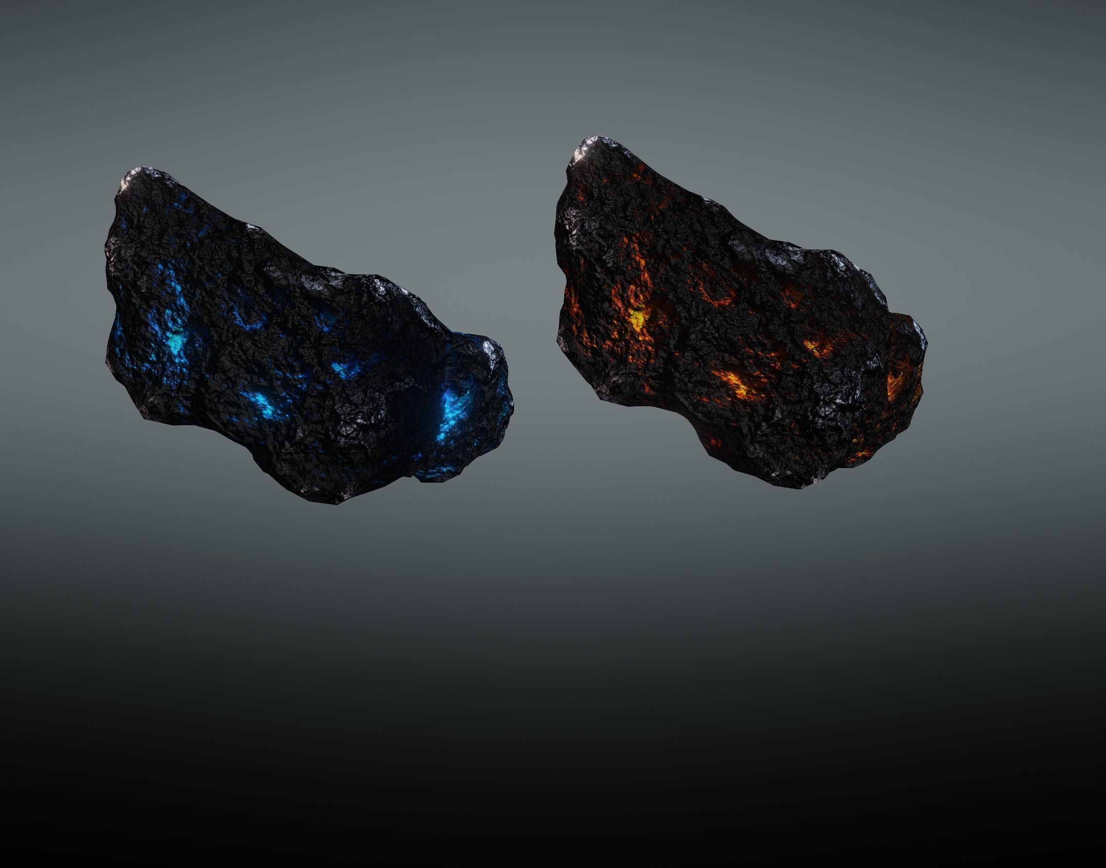 Asteroid rock Low-poly 3D model_32