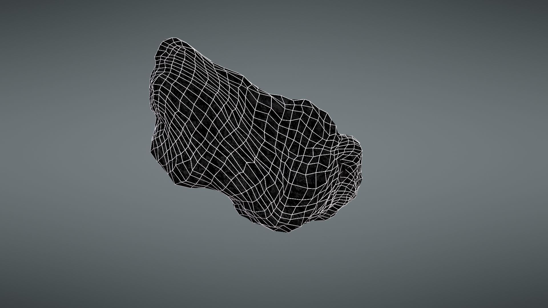 Asteroid rock Low-poly 3D model_27