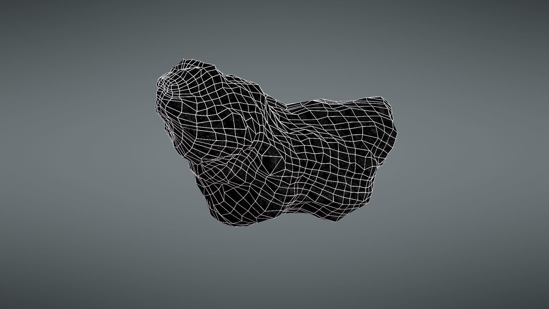 Asteroid rock Low-poly 3D model_25