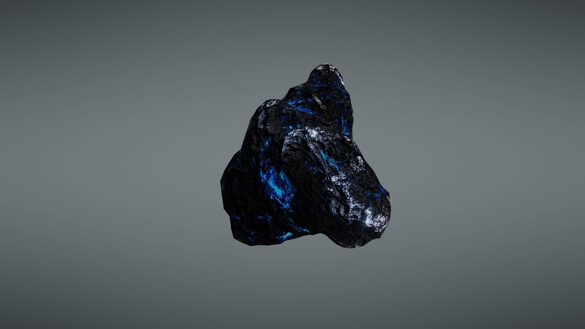 Asteroid rock Low-poly 3D model_14