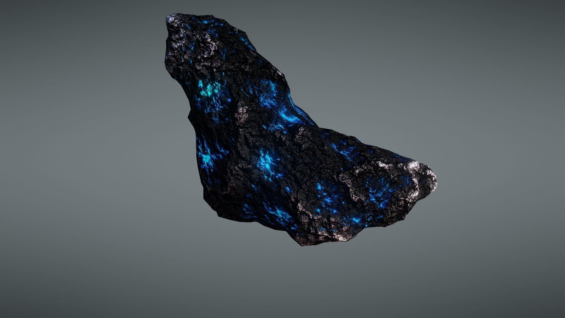 Asteroid rock Low-poly 3D model_12
